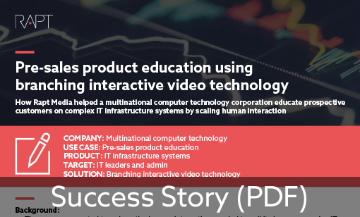Pre-sales Product Education Using Branching Interactive Video Technology